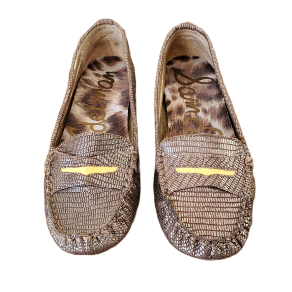 SOLD Sam Edelman Jones Bronze Metallic Loafers Size 8.5